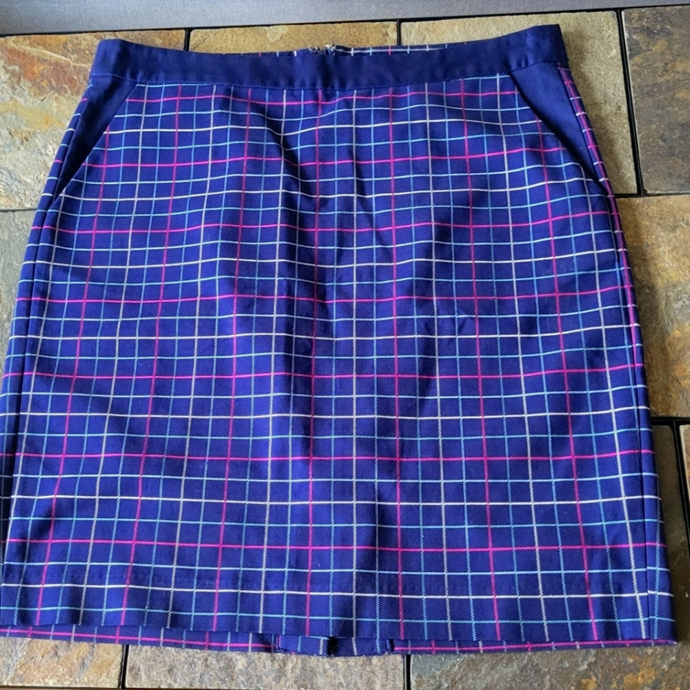 Tommy Hilfiger Skirt 10 Blue Plaid NWT